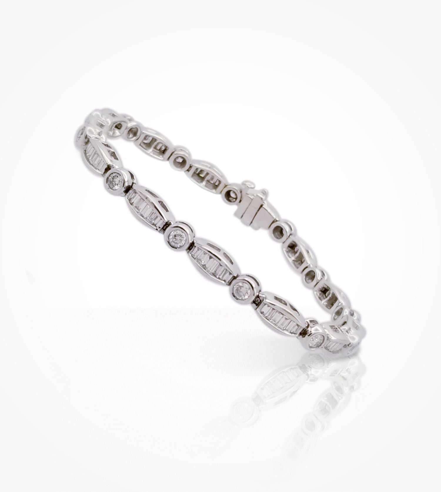 BZ-001481-14KW-line-bracelet,-round-and-baguette-diamonds=-3.00cts-si.
