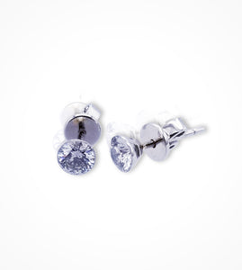 ER00362-18K White gold diamond-studs, 2 diamonds=0.80cts, g-si
