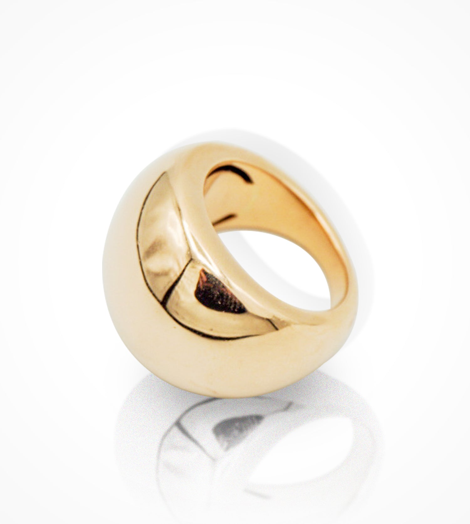 RG-00112 14K rose gold large domed ring