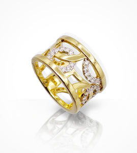 RG00259 18KY open band with diamond arcs 44 diamonds ready-to-wear jewellery at Secrett.ca in Toronto Downtown Yorkville